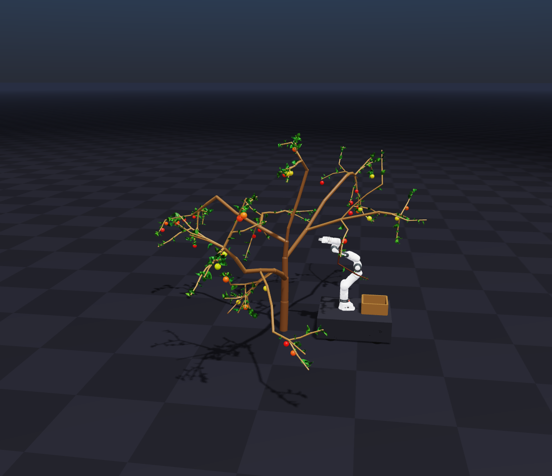 A branch breaking under robot contact